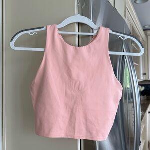 Athleta Pink Sleeveless Crop Tank